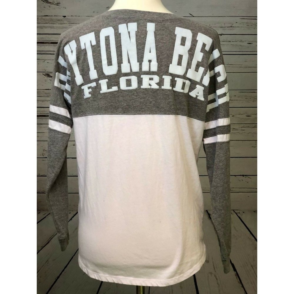 Daytona‎ Beach Florida Spirit Jersey Womens Small V-Neck Long Sleeve Shirt Tee